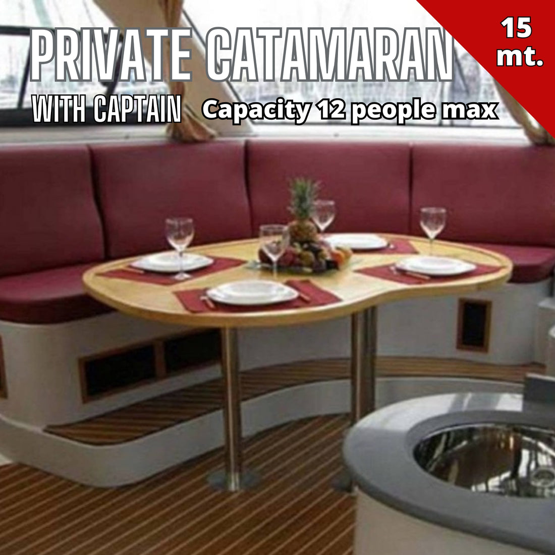 Private Catamaran Rental (capacity 12 people)